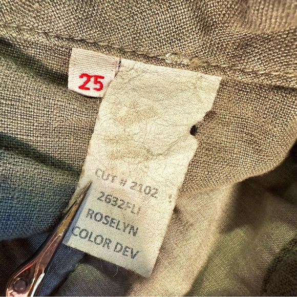 NWT L’Agence Cropped Linen Trousers in Olive Green “Basil” Size 25 - Picture 7 of 12